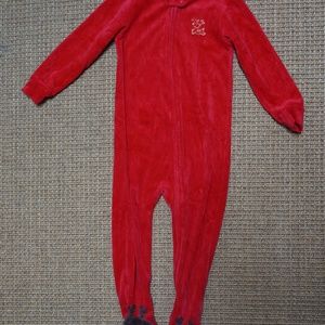 Unisex 2T 1-piece Red Emma & Jack Reindeer PJs